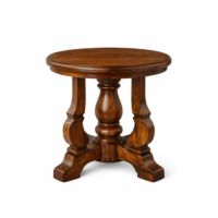 Carved Wood Side Table